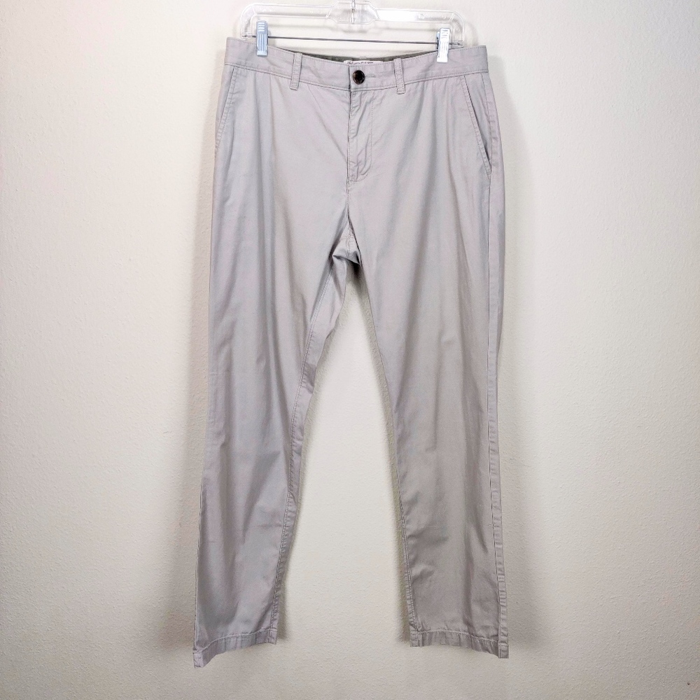 Penguin Mens Tan Gray Beige Khacki Chino Pants